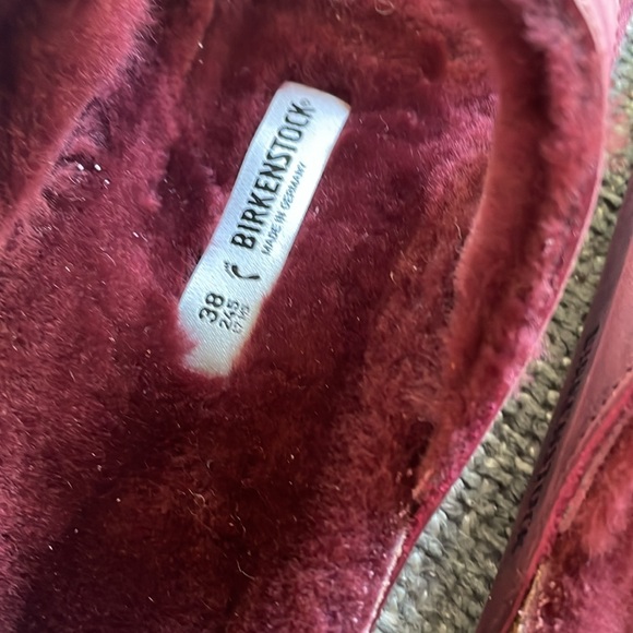 NWT BIRKENSTOCK BIG BUCKLE Leather Arizona Fur Sandals! - Picture 10 of 12